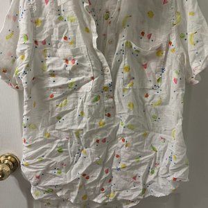 Merona Fruit Half Button Blouse